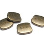 Margele din metal, bronz, 12.5x10.5x3 mm