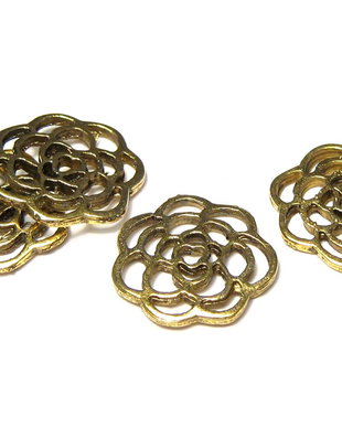 Pandantiv metalic, auriu antichizat, 16x2 mm