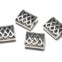 Margele din metal, argintiu antichizat, 10x9 mm