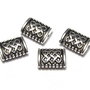 Margele din metal, argintiu antichizat, 6x7 mm