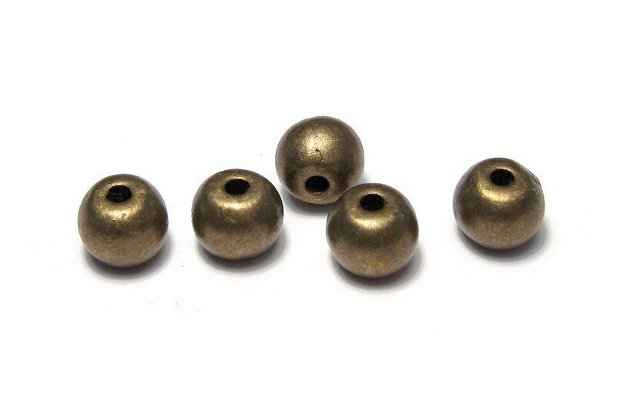 Margele din metal, bronz, 6 mm