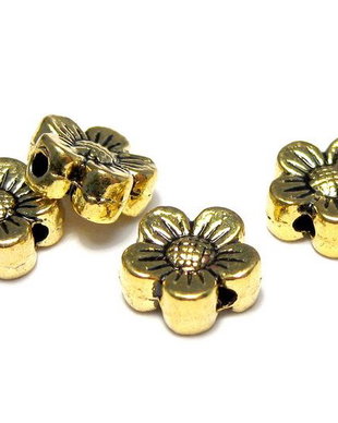 Margele din metal, auriu antichizat, 8.5 mm