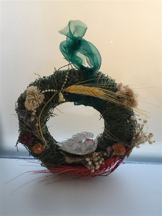 Coronita ingeras dormind/coronița cu spice din grâu, lavanda, flori uscate, clopoțel