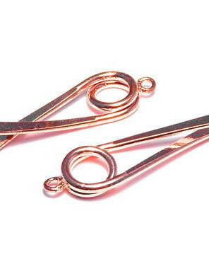 Accesoriu de agatat, rose gold, 34x10 mm