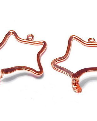 Accesoriu de agatat, rose gold, 27x25 mm