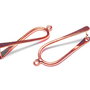 Accesoriu de agatat, rose gold, 32x10 mm