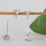 Baza cercei, argint 925 si cubic zirconia (1per)