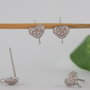 Baza cercei, argint 925 si cubic zirconia (1per)
