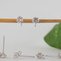 Baza cercei, argint 925 si cubic zirconia (1per)