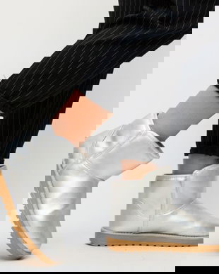 Cizme Tip UG Menga Argintii