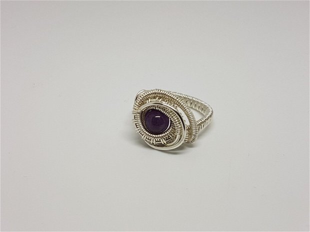 Inel handmade , inel din argint 925 , inel cu piatra naturala.