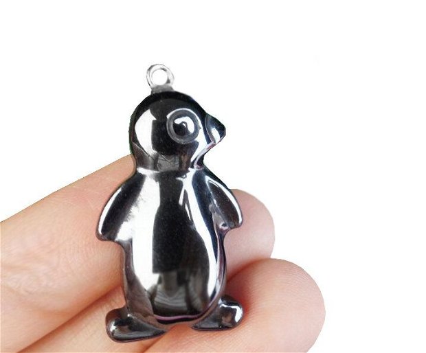 Pandant Pinguin din hematit
