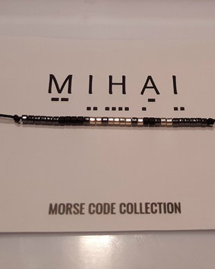 Bratara reglabila cod Morse MIHAI