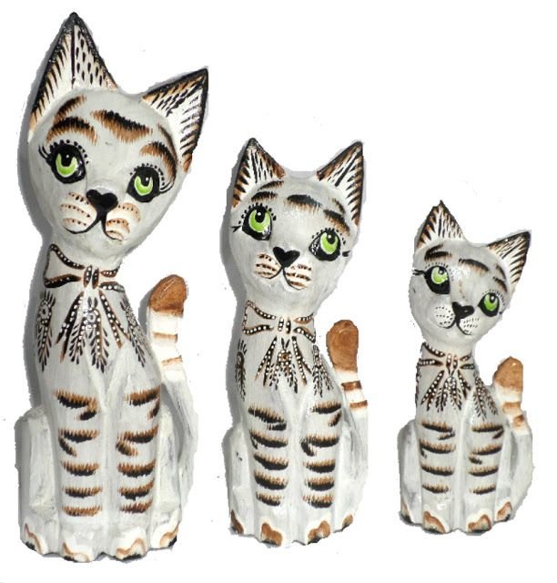Set 3 pisici decorative
