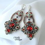 REZERVATI - Cercei cristale Swarovski, tortite argint