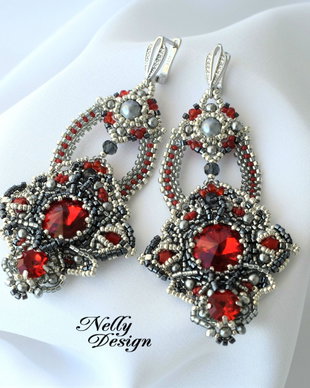 REZERVATI - Cercei cristale Swarovski, tortite argint