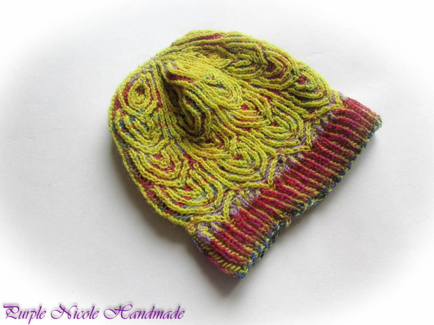 Iarna in culori - caciula unisex colorata slouchy gumdrop hat