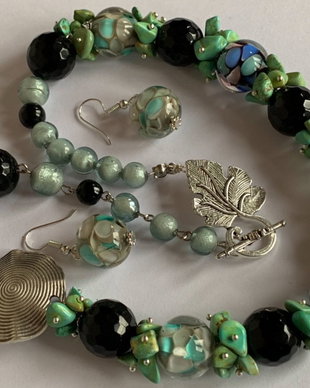 EXQUISITE-murano,onix,cipsuri turcoaz,zamac argintat