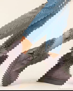 Cizme Tip Ug Cera Gri