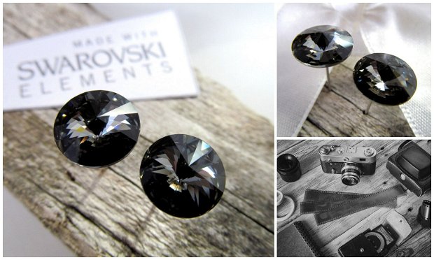 Cercei cristale Swarovski si oțel inoxidabil  REZERVAT