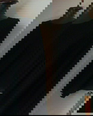 H&M BLUZA TRIPLUVOAL NEGRU