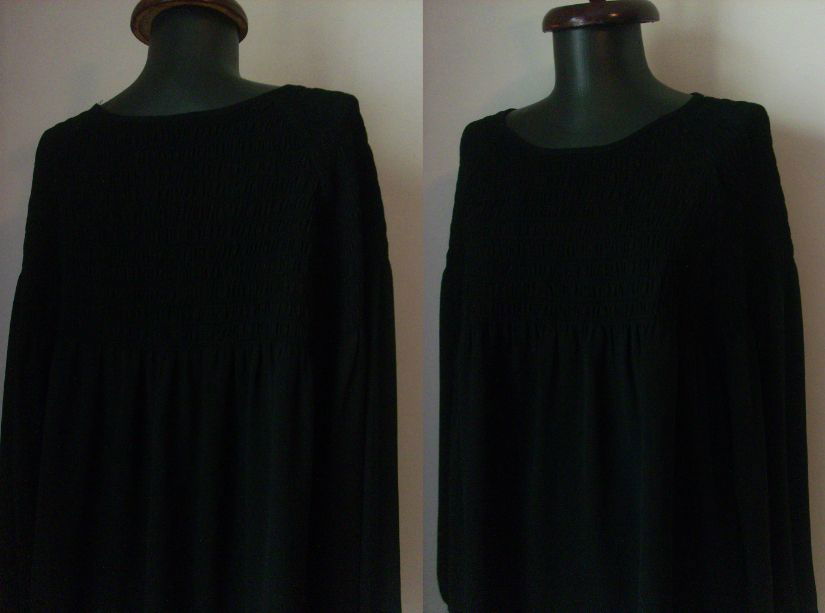 H&M BLUZA TRIPLUVOAL NEGRU