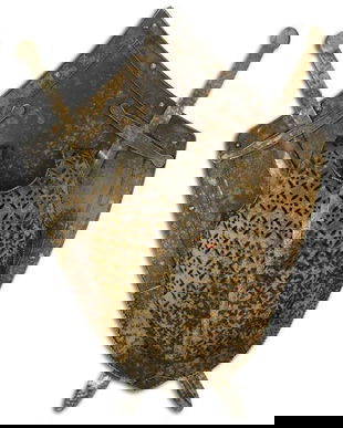 Scut cu sabii din fier forjat antichizat