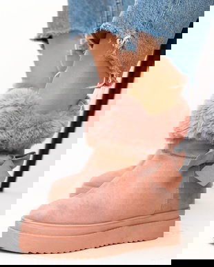 Cizme Tip Ug Cera Roz