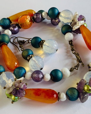 COCKTAIL-agate,perle,murano,opalit,ametist,bronz