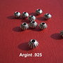 Distantier biconic din argint .925 aprox 6x4.5 mm