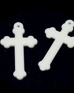 Pandantiv din acril, cruciulita, 35x20 mm