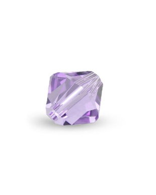 Cristale din sticla, biconice, 3.5x4 mm, mov