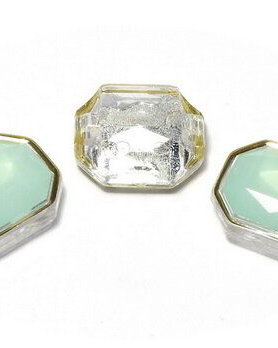 Distantiere din acril, octogonal, 15x12x6 mm, vernil