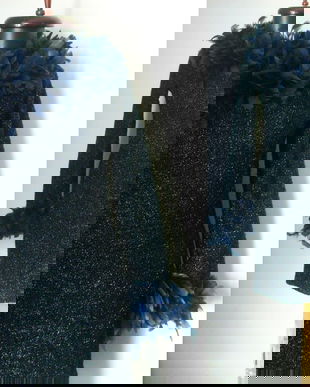 ROCHIE DE SEARA BLEUMARIN LAME SI PENE MARABOU