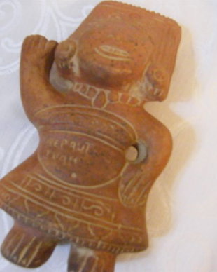 Statueta ceramica aztec-razboinic