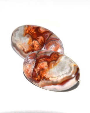 Cercei agate crazy lace si argint 925