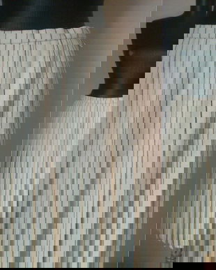 FUSTA PLISATA ALB UNT STRIPE