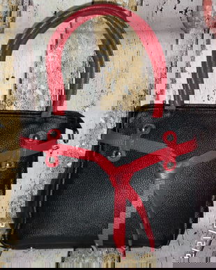 Geanta piele Red&black