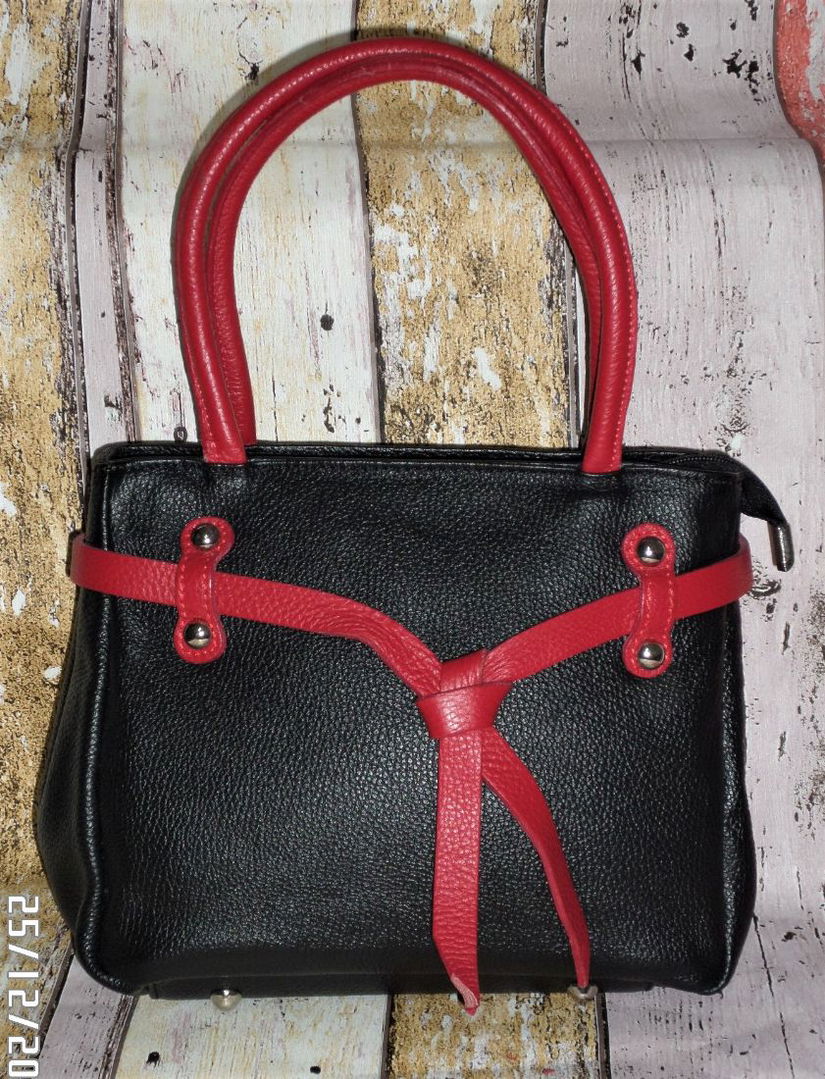 Geanta piele Red&black