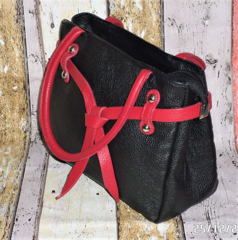 Geanta piele Red&black