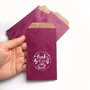 Plicuri hartie / Plicuri martisor - 10 buc - Plum - stampilate - Thank you so much