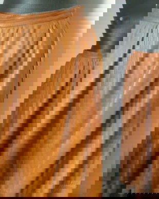 FUSTA CLOCH AMPLA PIELE NATURALA CONIAC