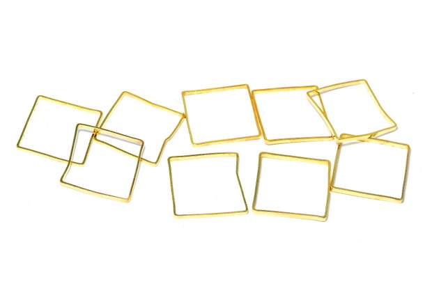 Link din alama, auriu, 15x15 mm