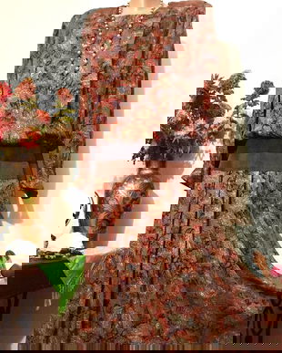 Rochie vintage , imprimeu paisley