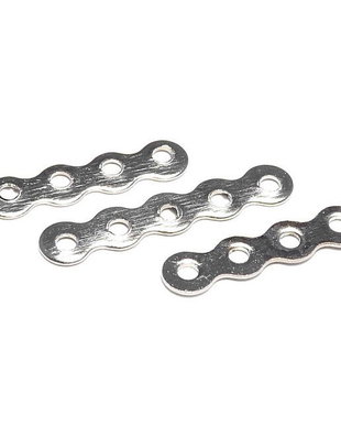 Distantier metalic, platina, 17x3 mm