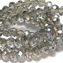 Cristale din sticla, rondelle, 2.5x2 mm, AB, gri