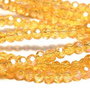 Cristale din sticla, rondelle, 2.5x2 mm, AB, galbene
