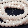 Cristale din sticla, rondelle, opace, 3x2 mm, electroplacate, ivory