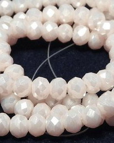 Cristale din sticla, rondelle, opace, 3.5x2.5 mm, electroplacate