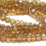 Cristale din sticla, rondelle, 3.5x2.5 mm, maro